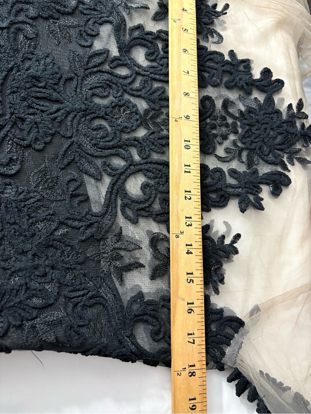 Black Lace Illusion Peplum Blouse - Picture 12 of 14
